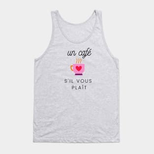 Café coffee lover French cafeteria shop Paris SVP Tank Top